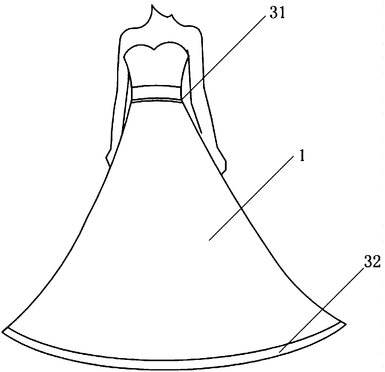 Adjustable wedding dress for photography