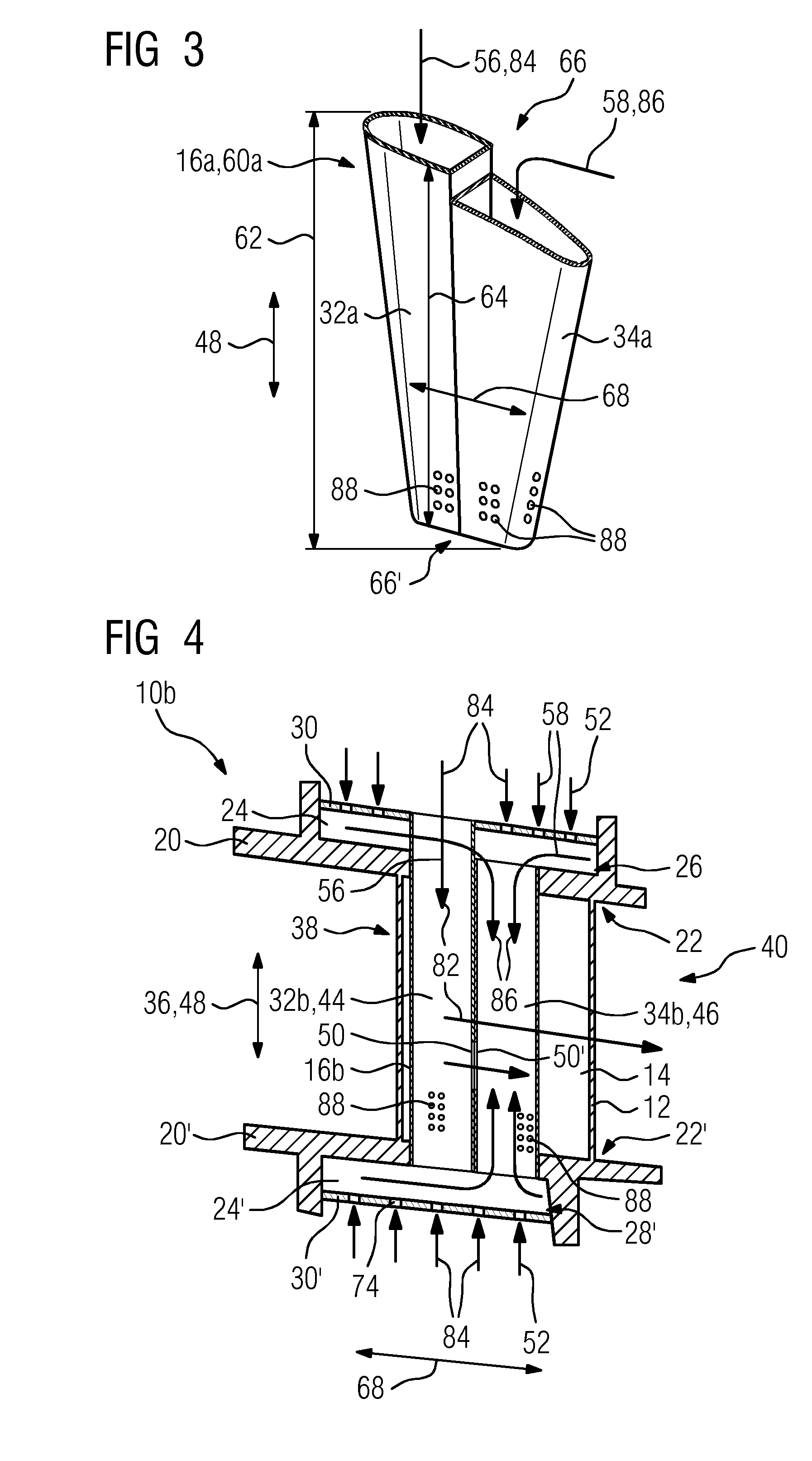 Impingement cooling of turbine blades or vanes