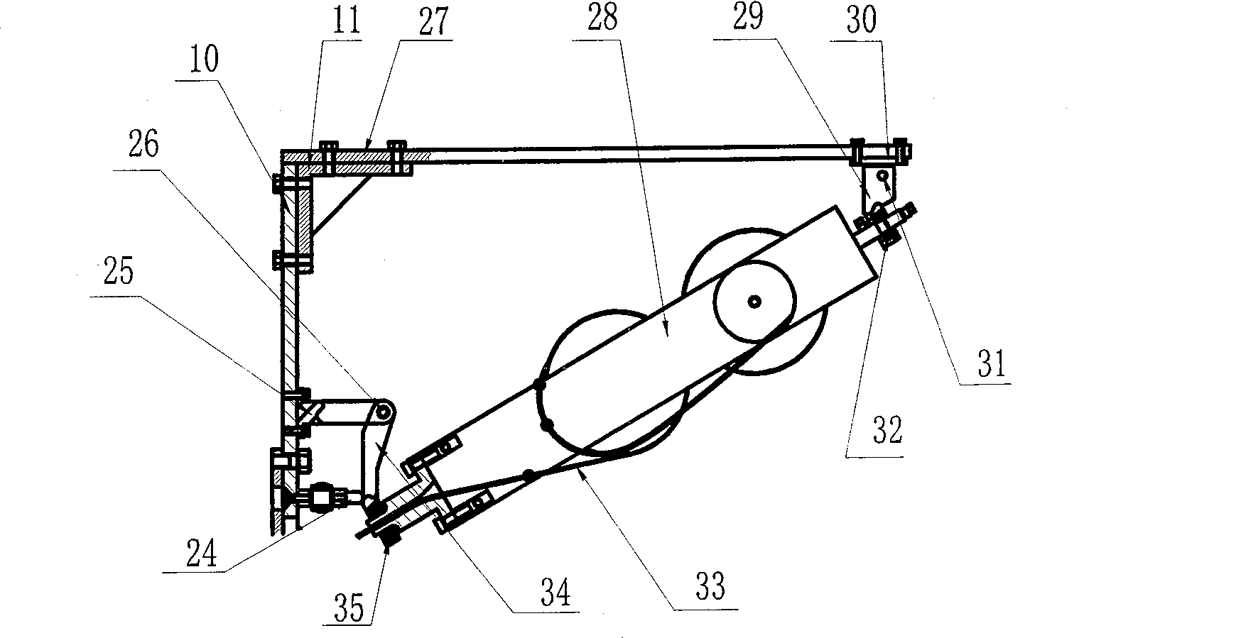 Multi-strand reed numerical control machine steel wire tension detection and rotary rope-twisting device