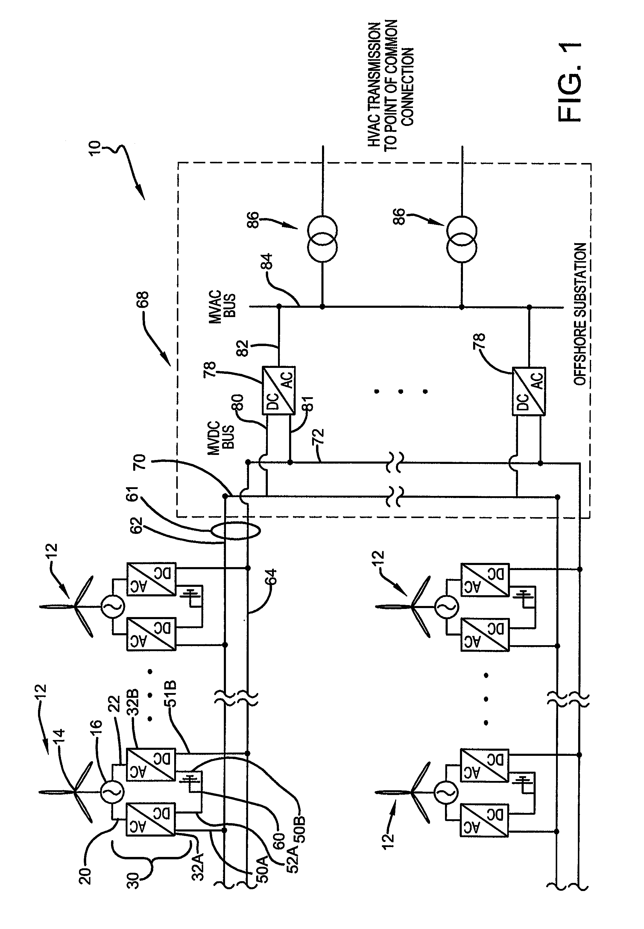 Medium voltage DC collection system