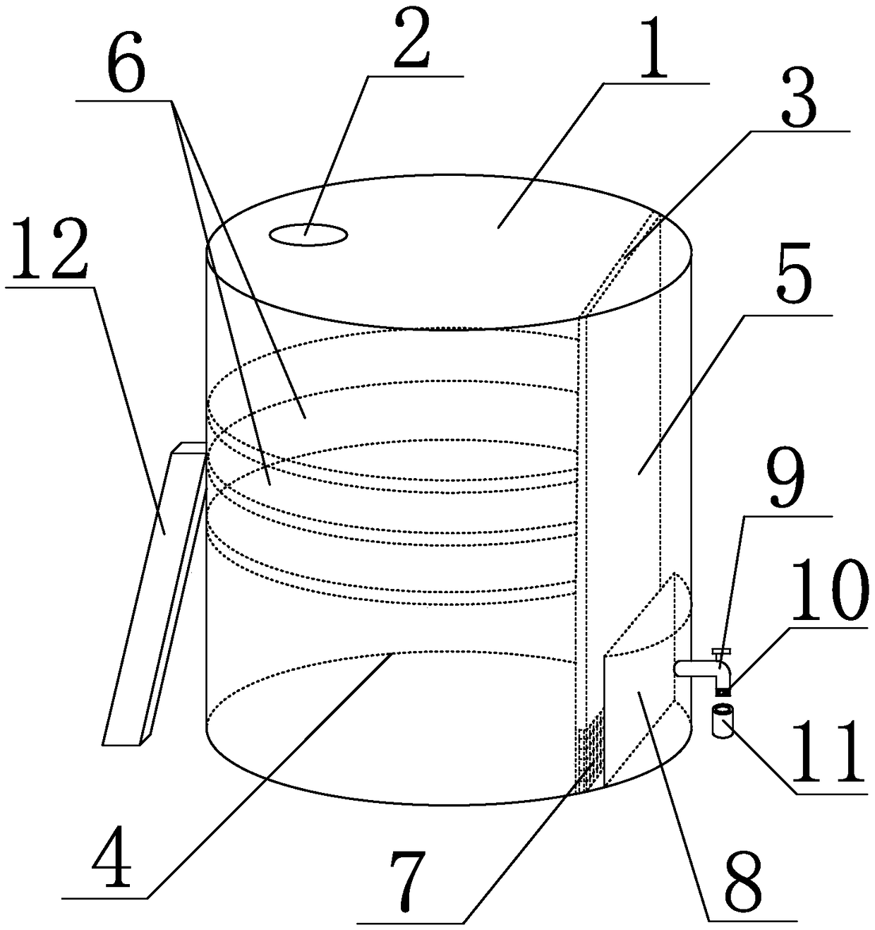 Beer storage device capable of avoiding liquid discharging foaming