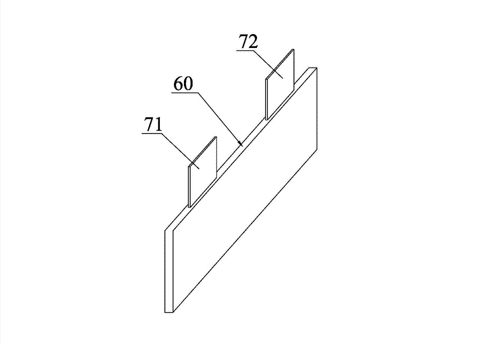 Pole ear output connector for multi-layer positive-negative pole of high ratio power poly-lithium battery