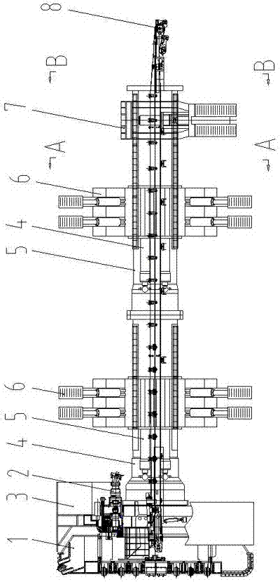 Short-distance coincident section heading machine