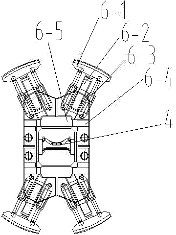 Short-distance coincident section heading machine