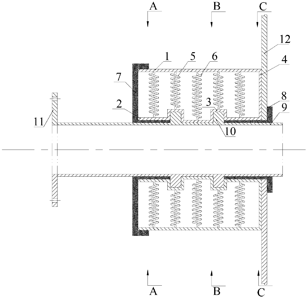 Impact-resistant connecting device of pipeline and equipment