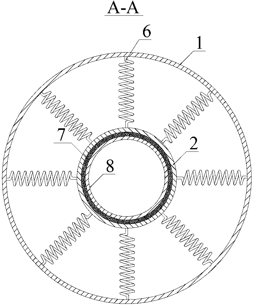 Impact-resistant connecting device of pipeline and equipment