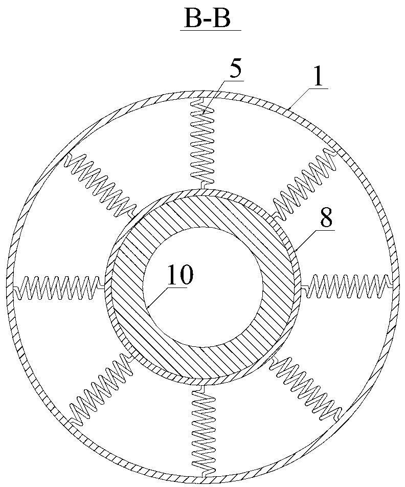 Impact-resistant connecting device of pipeline and equipment