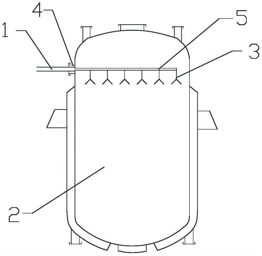 Spray head of bromine blow-off tower