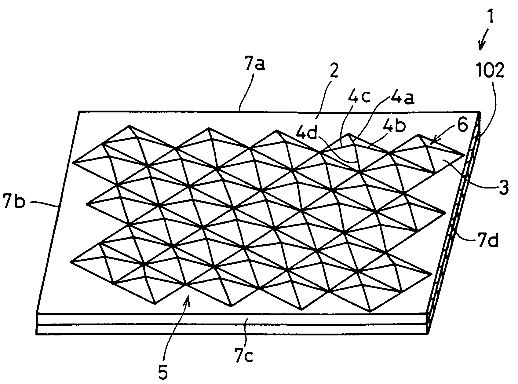 Optical film, light reflective film, liquid crystal display panel, method and apparatus for producing an optical film, method of producing a die roller, and method and apparatus for laminating an optical film