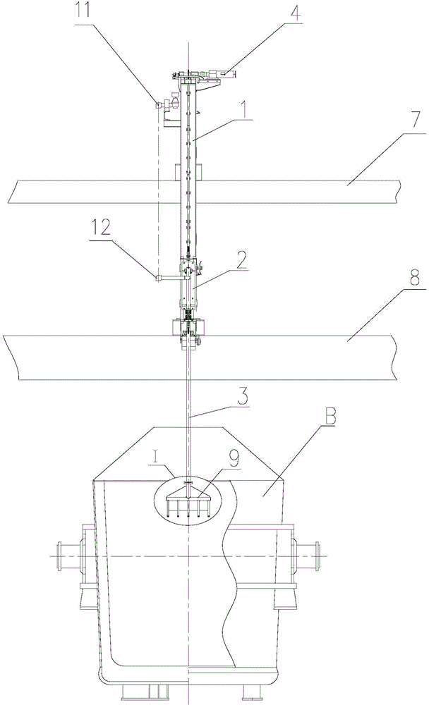 Slag blow-removal mechanism