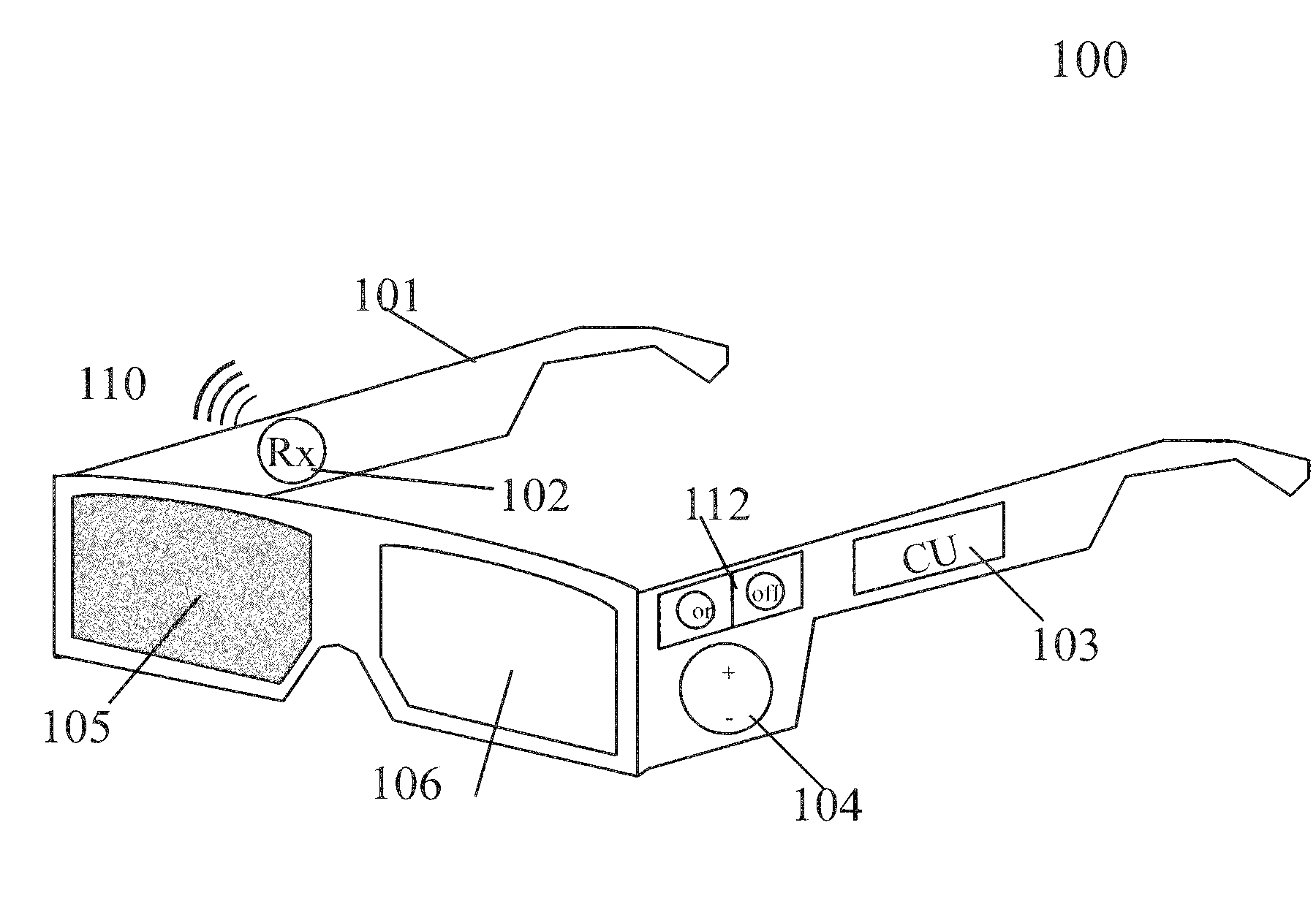 Continuous adjustable 3deeps filter spectacles for optimized 3deeps stereoscopic viewing and its control method and means