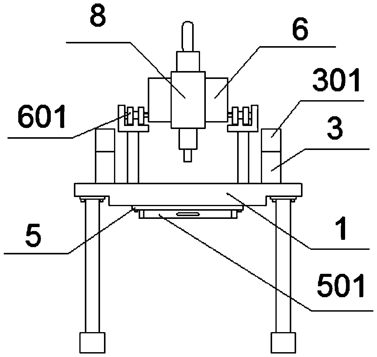 Full-automatic guide rail type mobile punching device provided with intelligent voice modular control