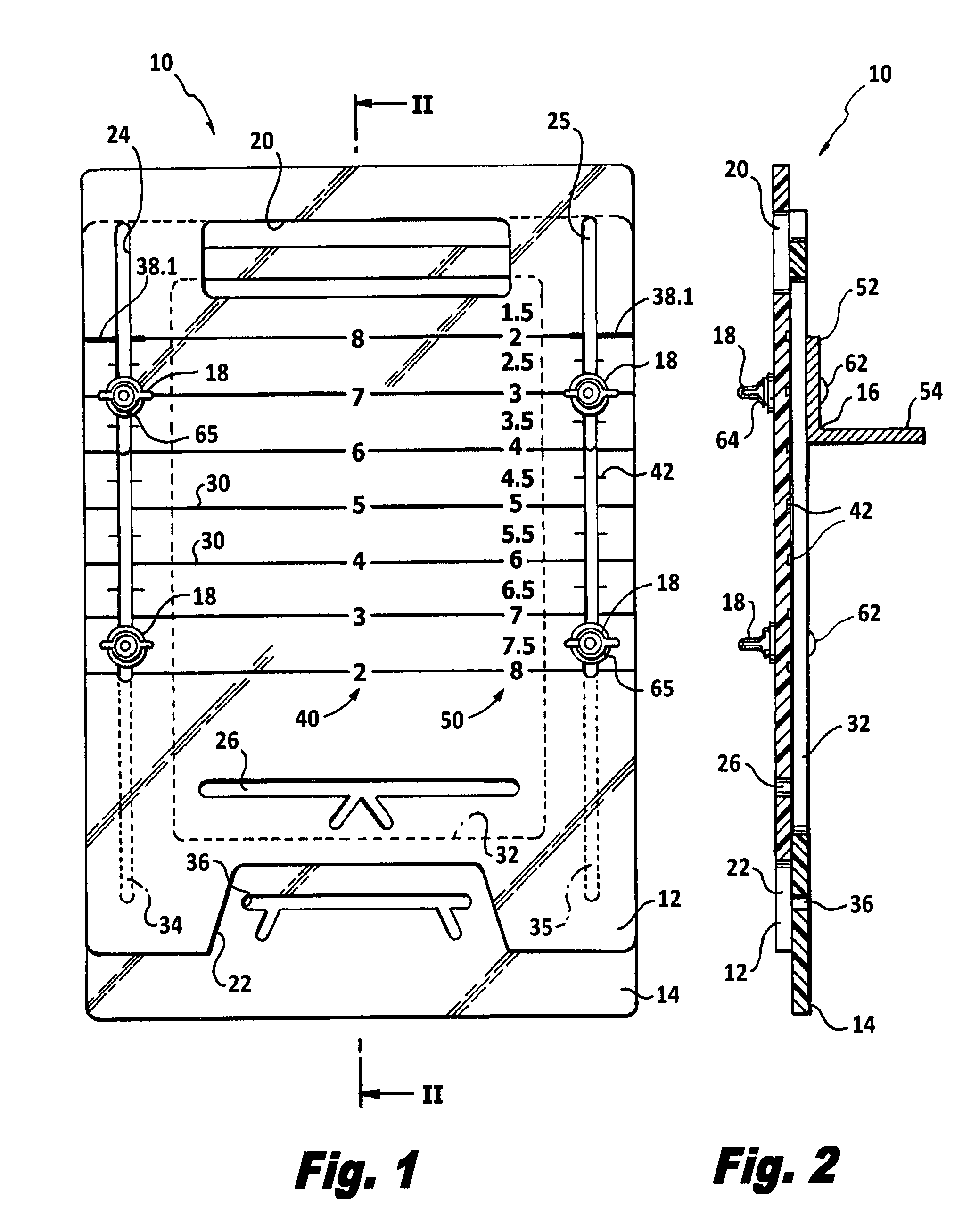 Stencil assembly for marking pavement grade levels