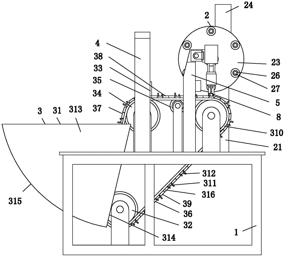 Orientation device and method for yarn core-embedded tapered outer tube