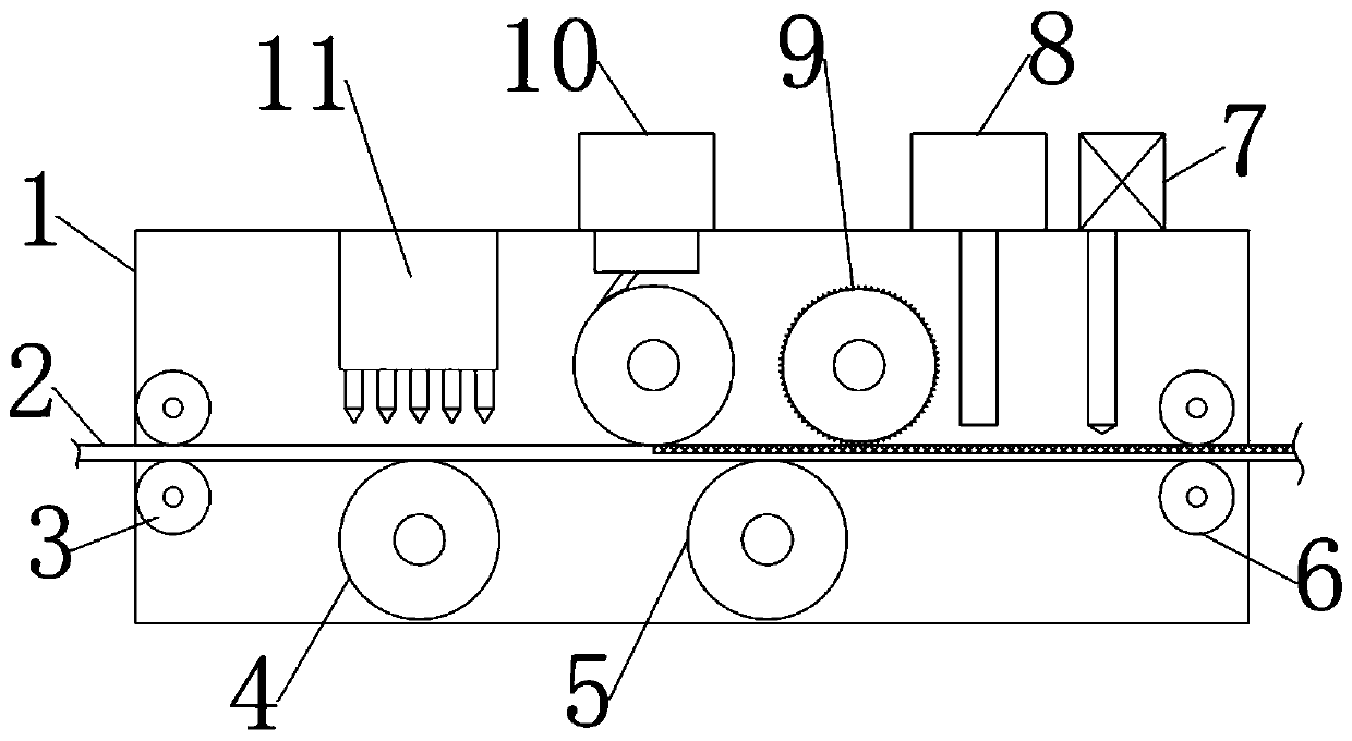 Plastic coating and film laminating device