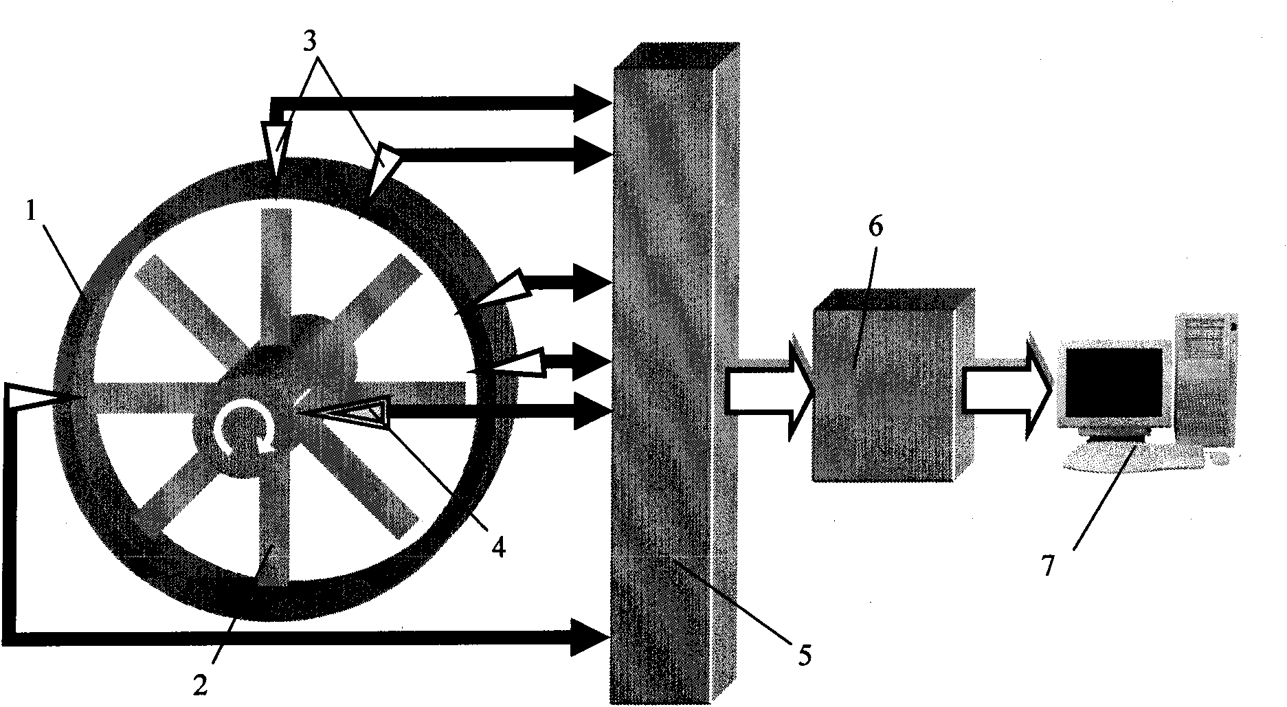 Method for detecting high speed rotating blade synchronous vibration parameters under speed change