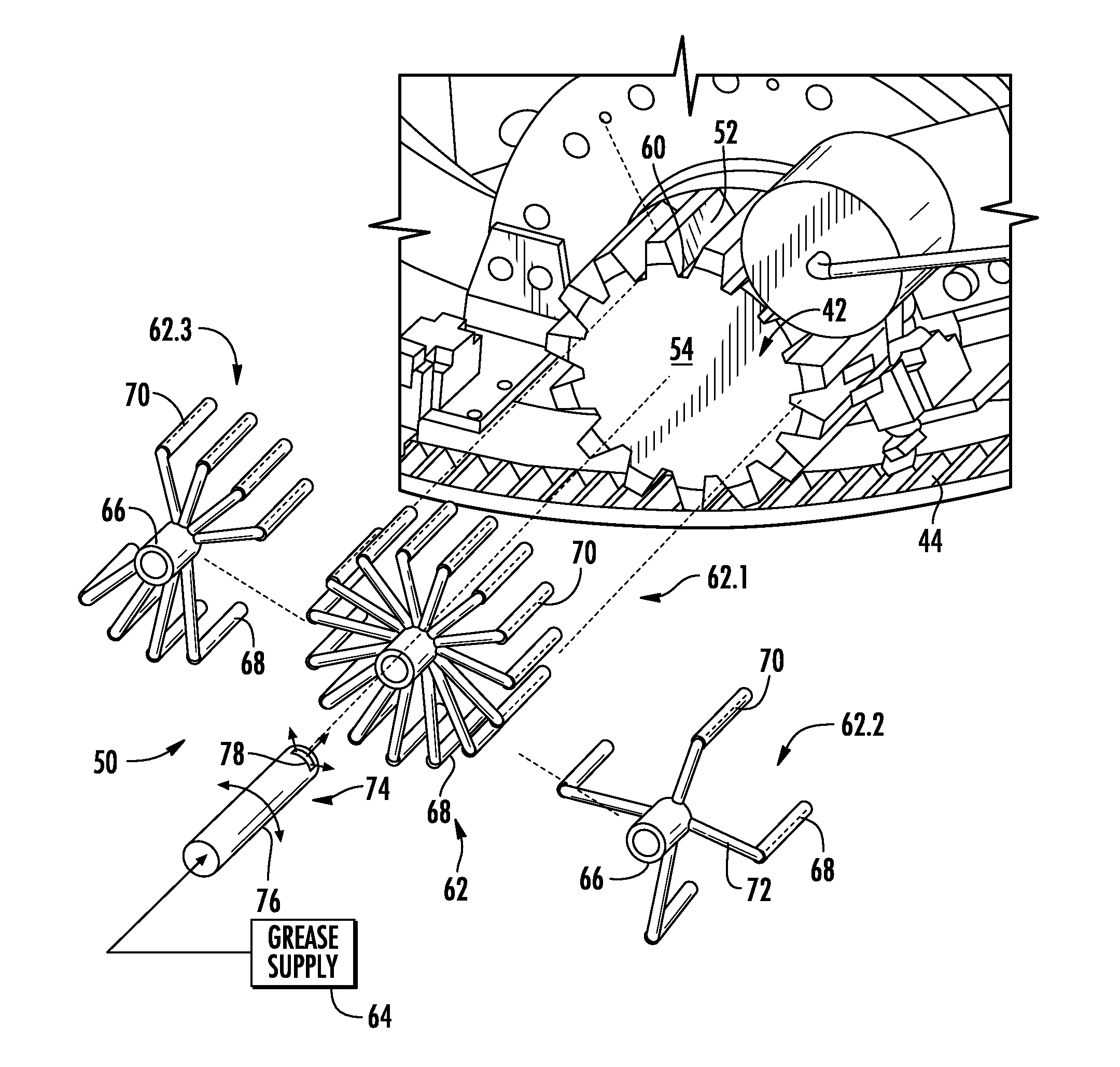 System and method for lubricating gears in a wind turbine