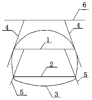 Tunnel arch frame structure and process for reinforcing soft soil layer by driving locking feet in advance