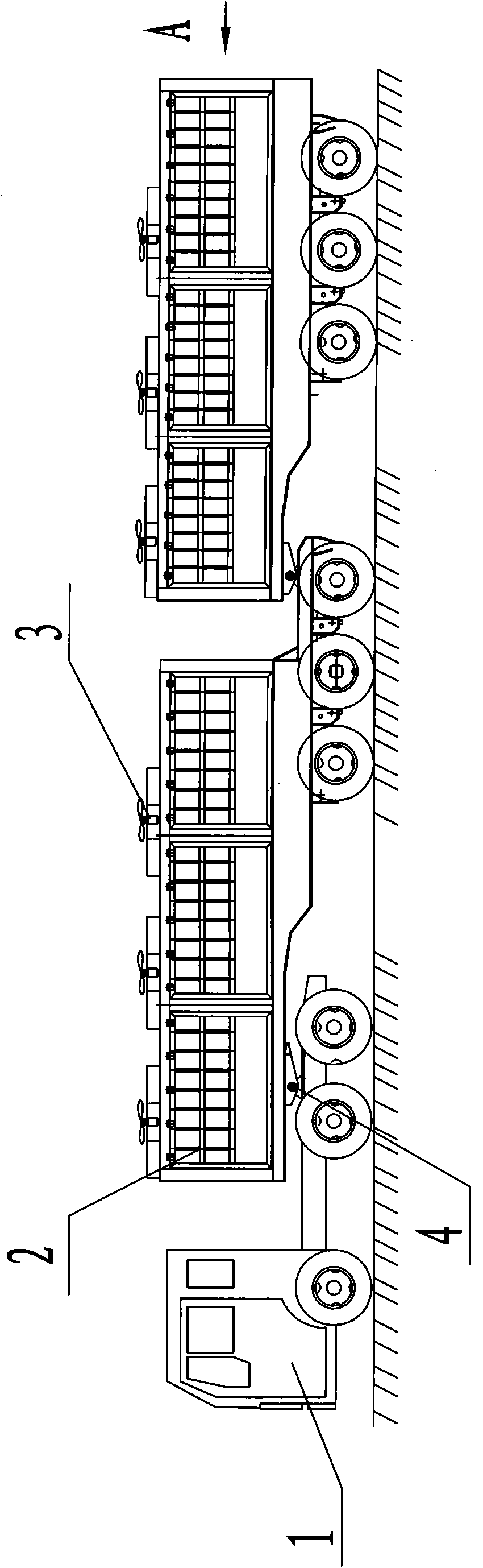 Dual-power driven flexible assembled transport trailer