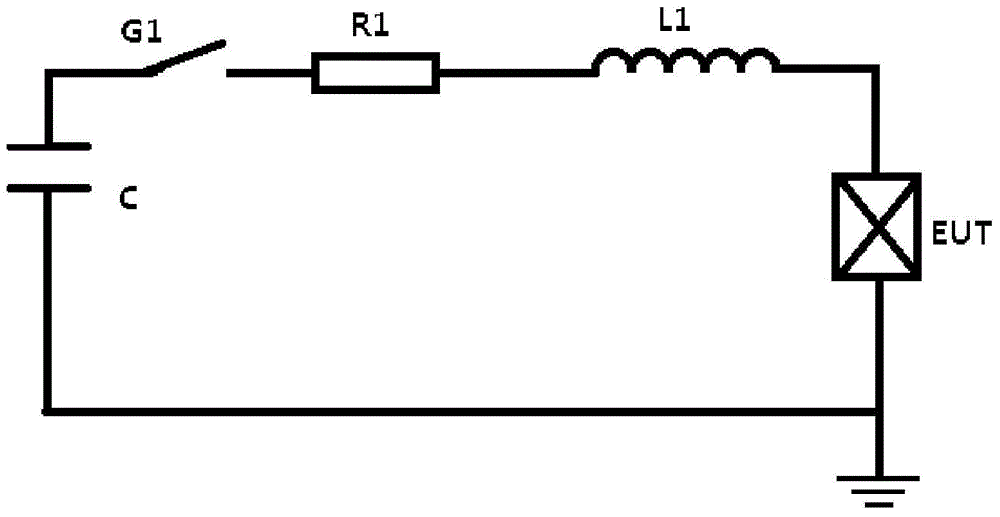 Lightning current surge test bench