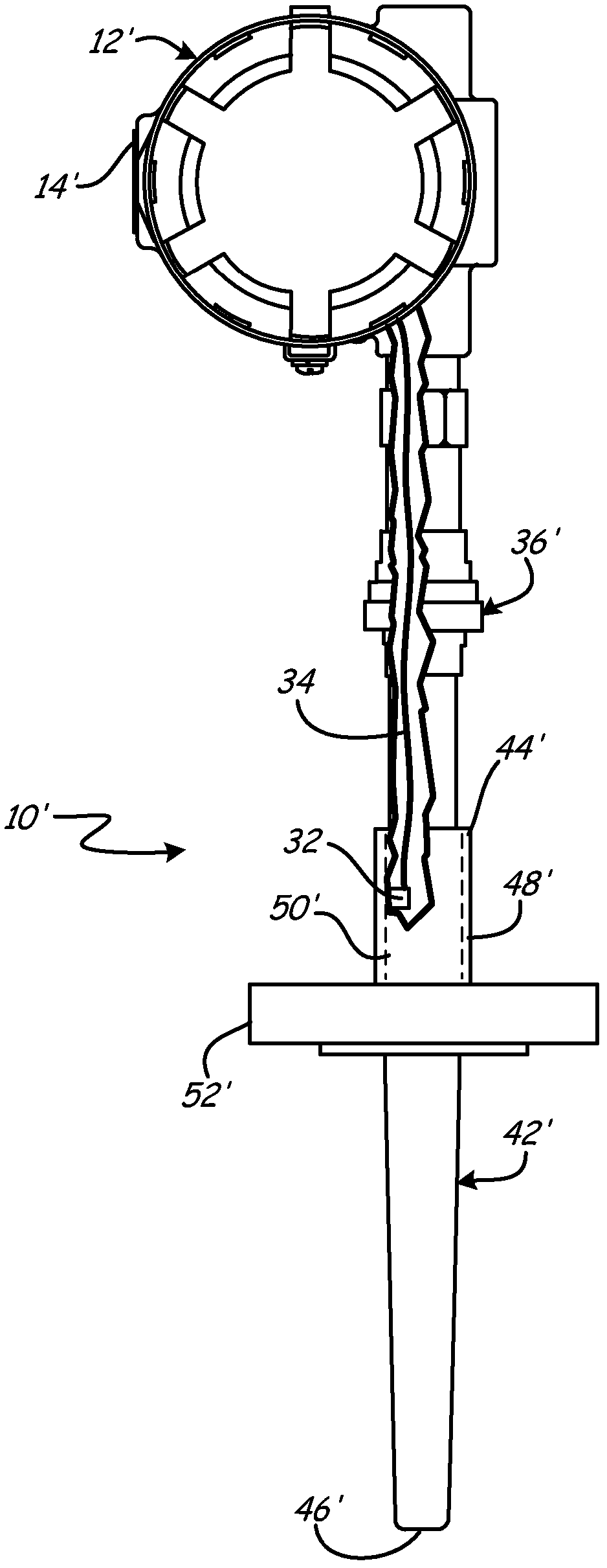 Thermowell vibration frequency diagnostic