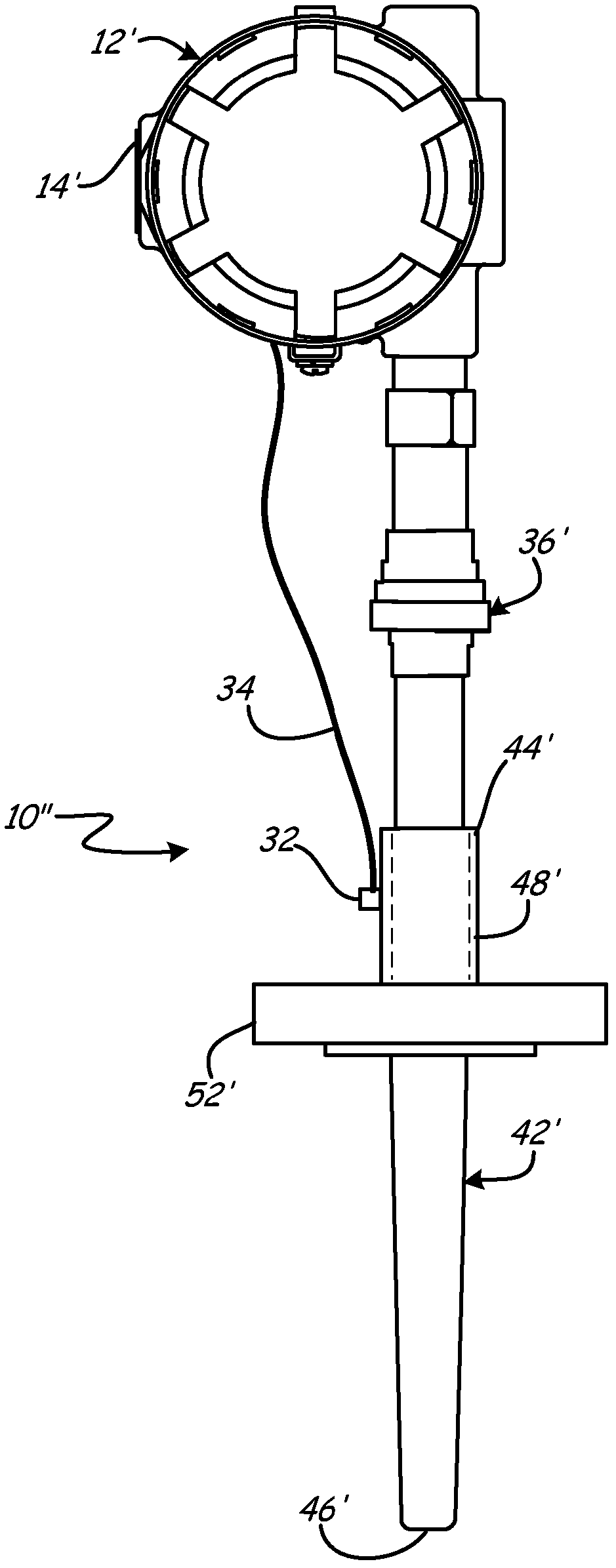 Thermowell vibration frequency diagnostic