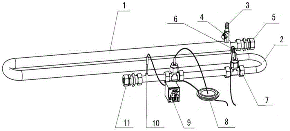 Pipeline type automatic constant-temperature device for high-pressure fluid