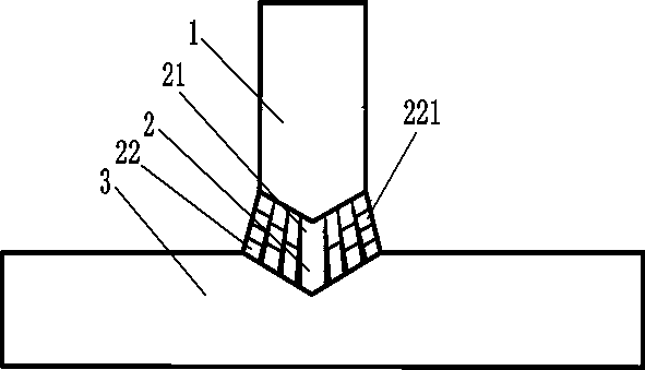 A kind of fiber-reinforced polymer-based composite material T-joint and its manufacturing method