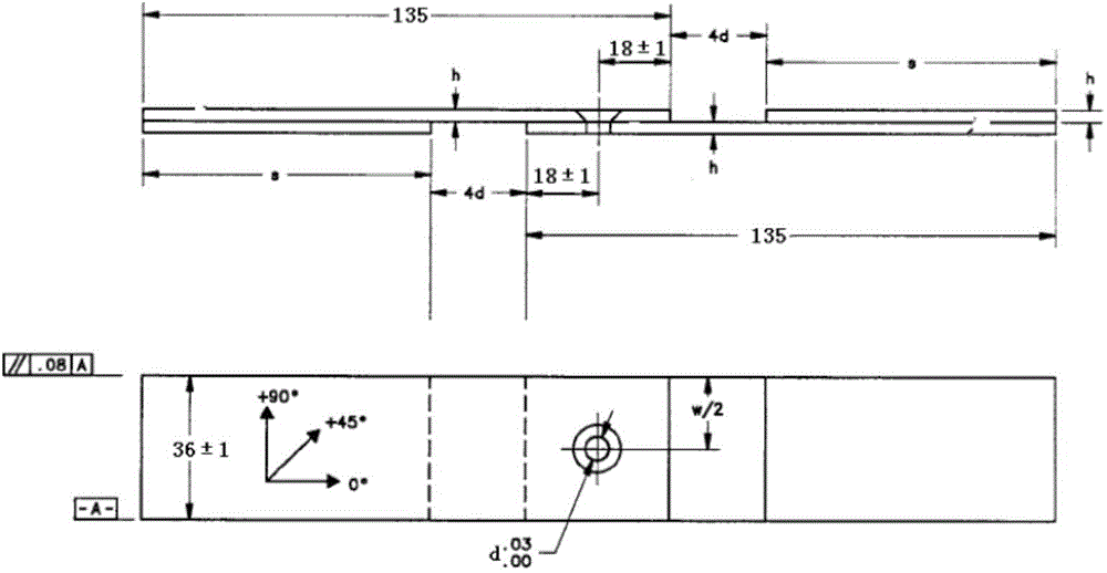 Device for measuring test hole compression deformation