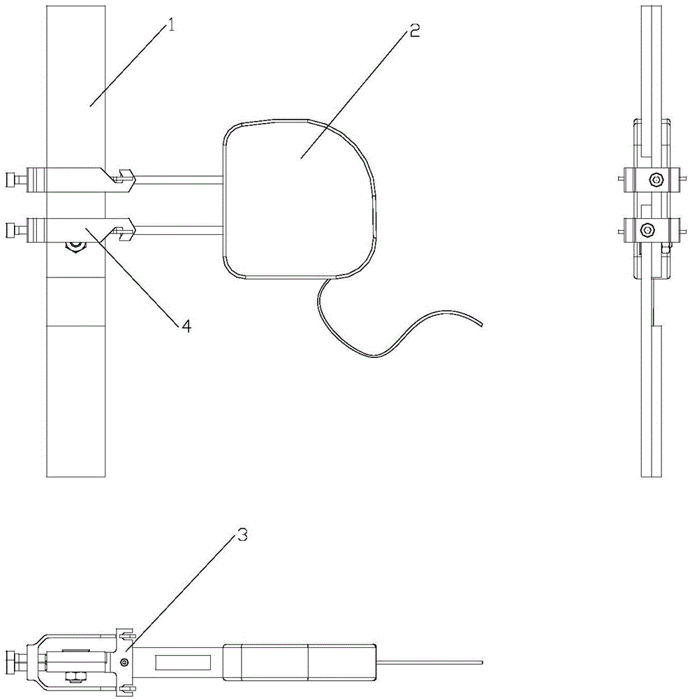 Device for measuring test hole compression deformation