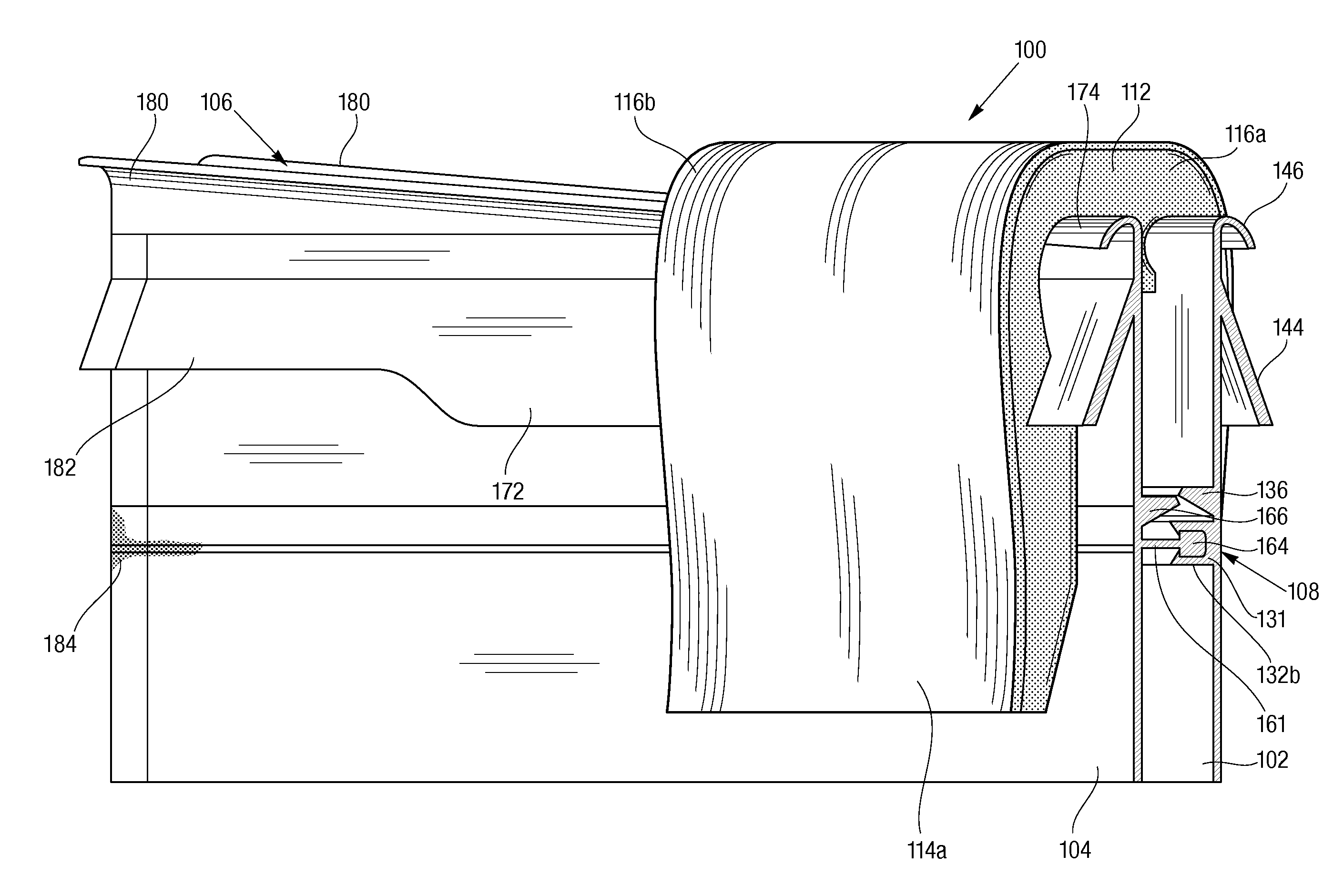 Closure with a slider for bag