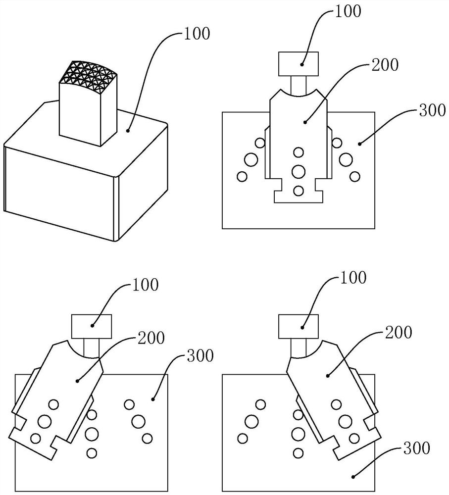 A method for efficiently processing the tooth pattern on the surface of the knob mold