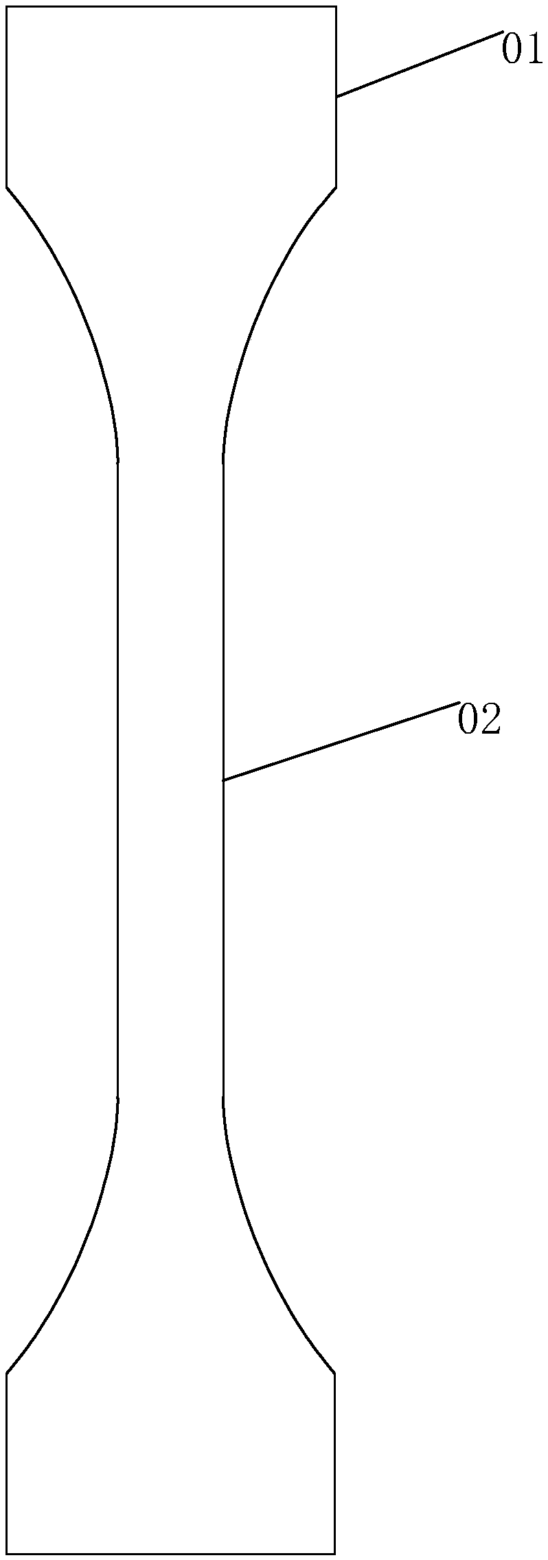 Sample, fixture and method for metallic material single-axis creep resistance test