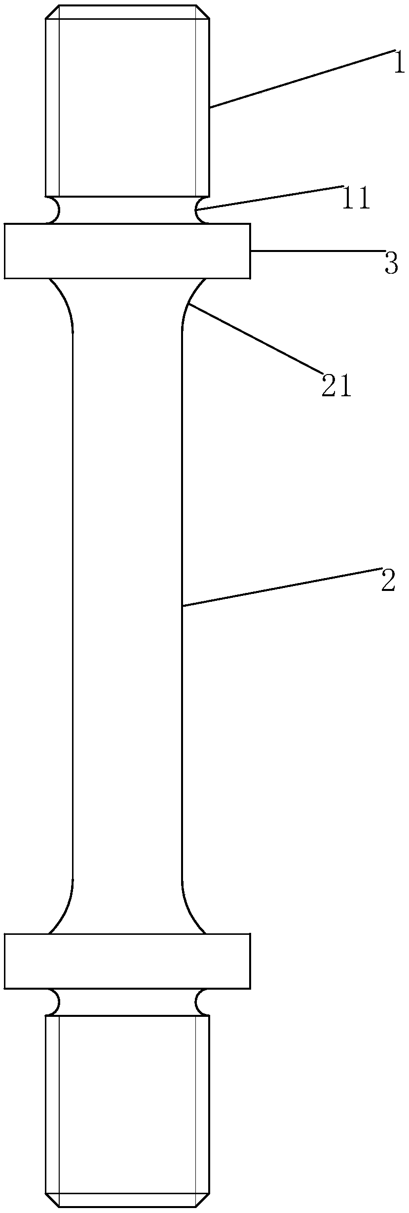 Sample, fixture and method for metallic material single-axis creep resistance test