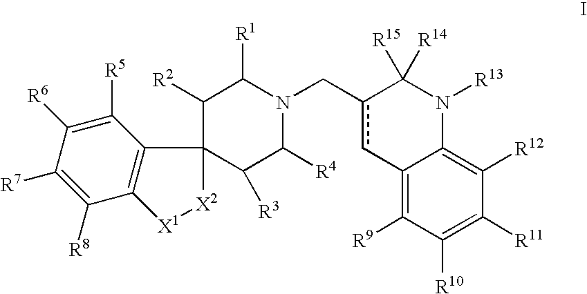 N-substituted spiropiperidine compounds as ligands for ORL-1 receptor