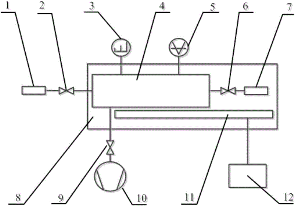 High-low-temperature vacuum leak hole calibration device and method