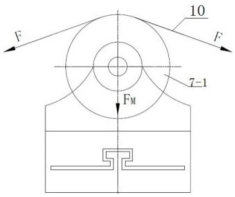 Tension measuring device, system and method for tension straightening of strip cleaning tension straightening unit