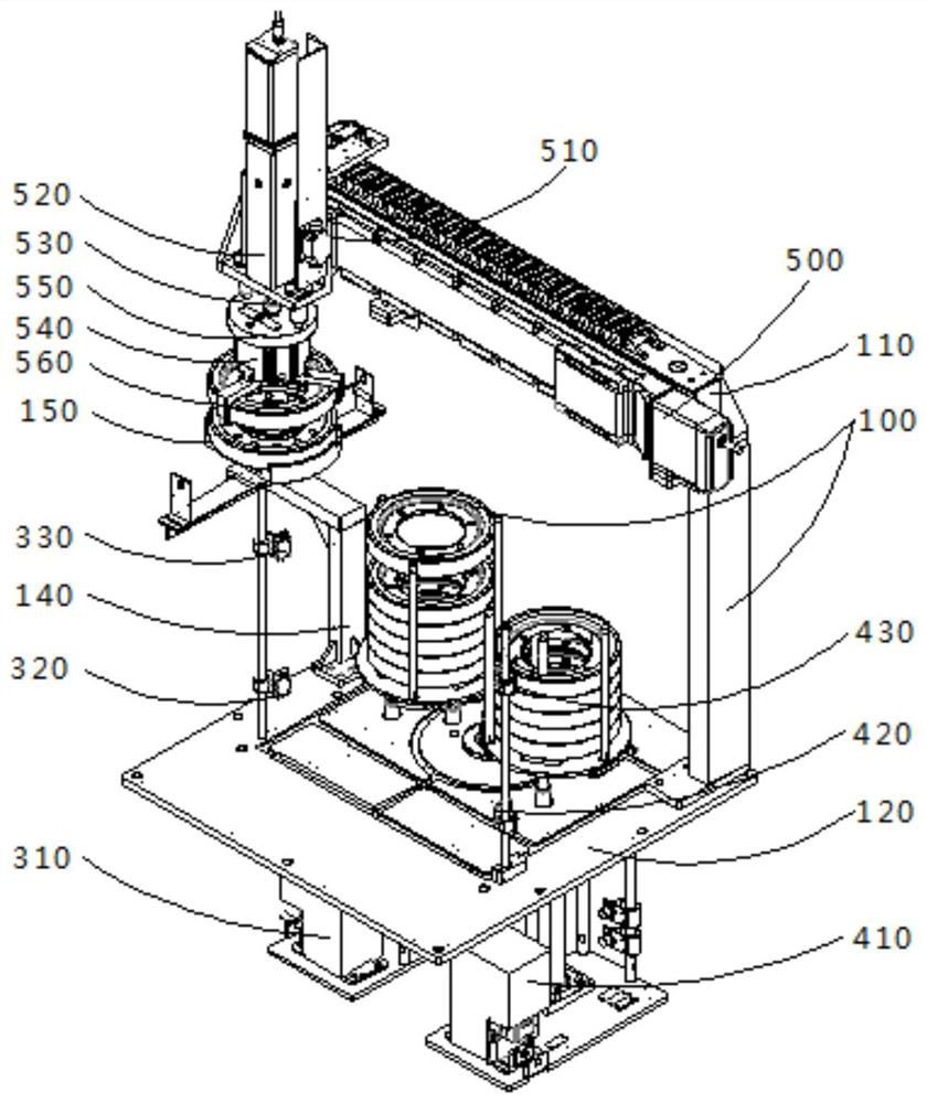 Single truss integrated stacker