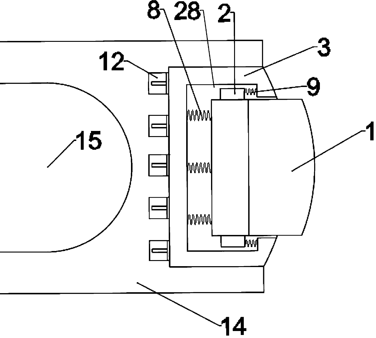 Gravity type self-resetting pier anti-collision device structure