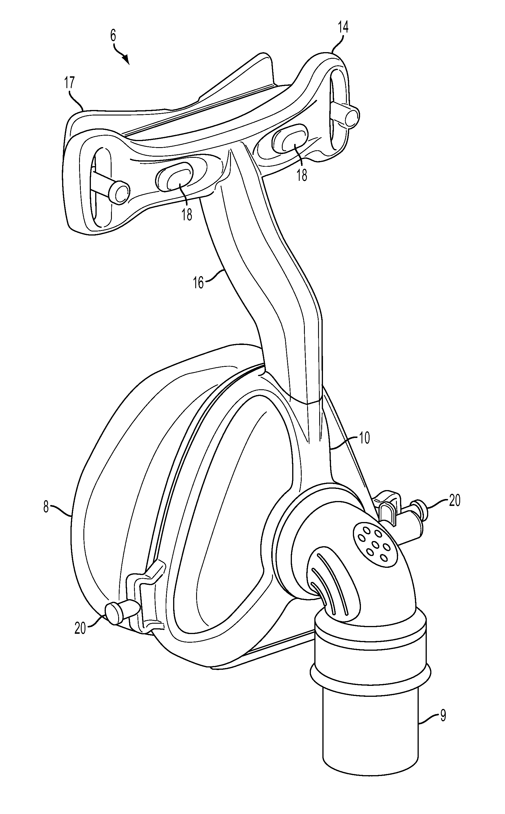 Cpap mask frame