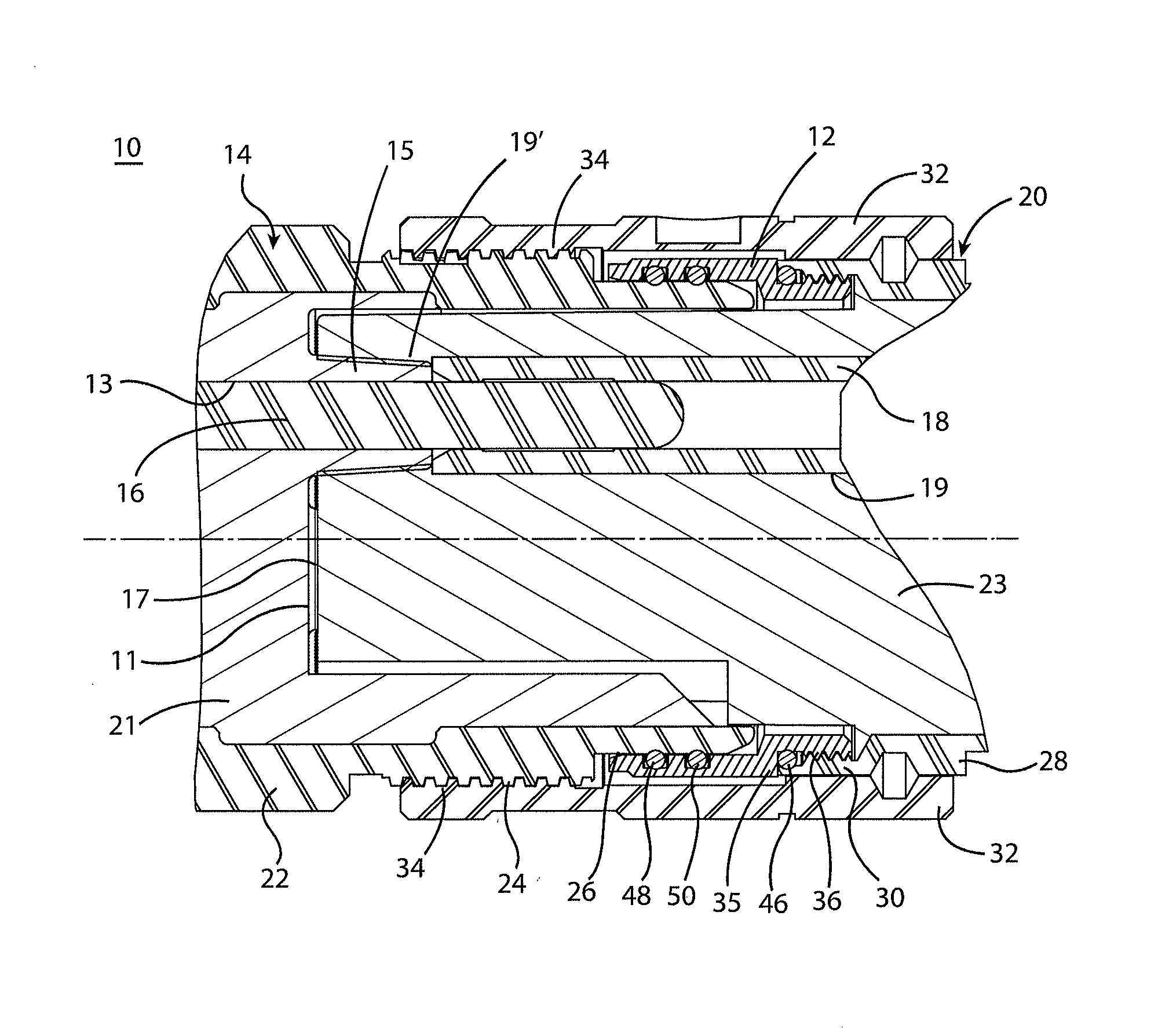 Electrical connector system with replaceable sealing element