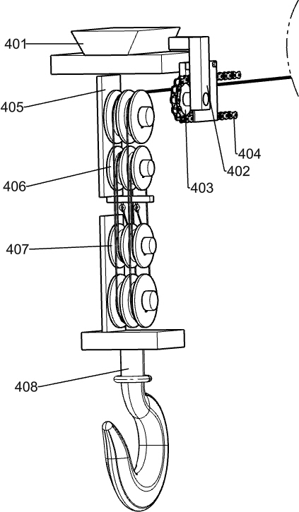 Building decoration material lifting device convenient to assemble