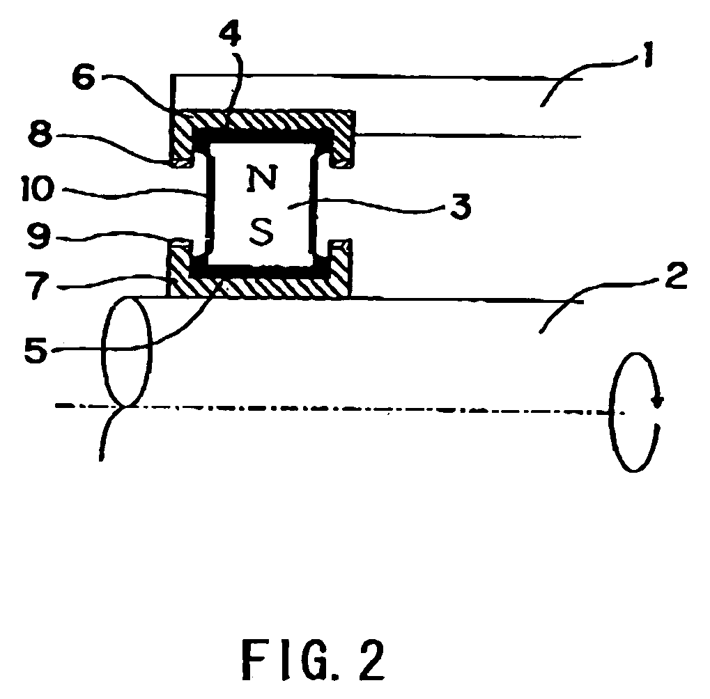 Magnetic fluid seal device