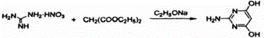 Synthesis method of 2-amino-4, 6-dihydroxypyrimidine