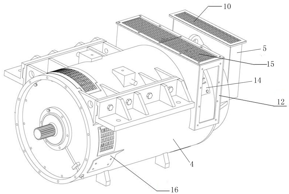 Install the waterproof wave-opening self-ventilated main generator of the internal combustion train under the car