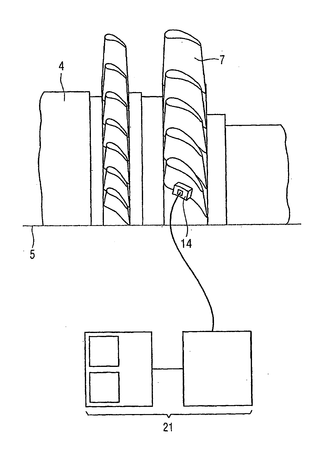 Method and Device for Determining Defects in a Turbine Blade