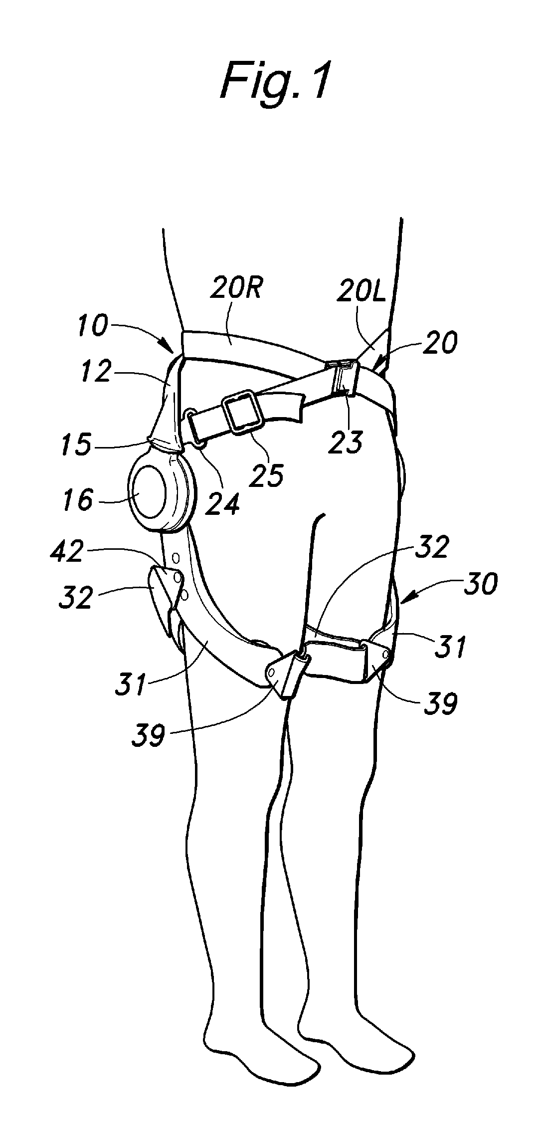 Femoral support member for a walking assistance device