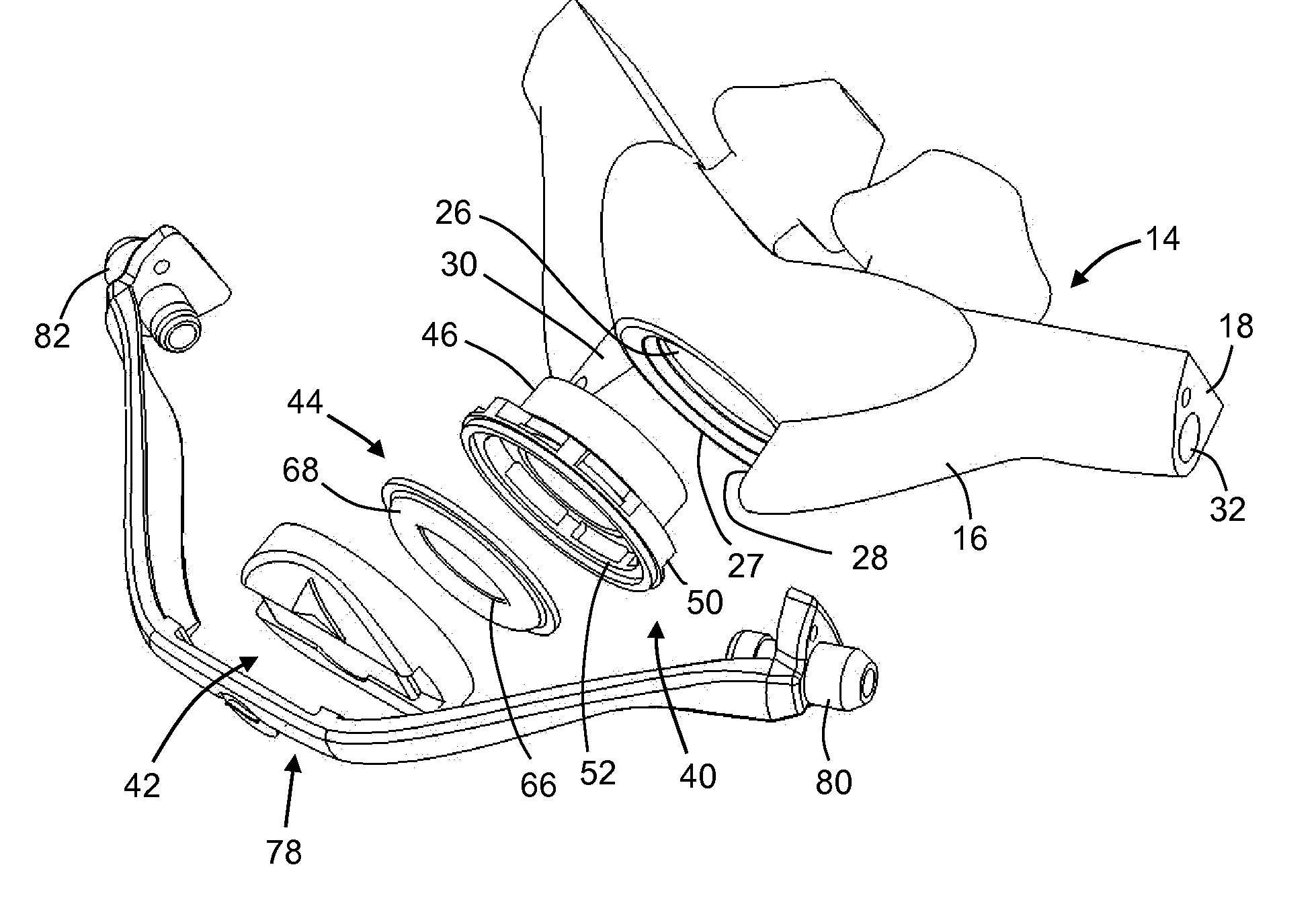 Ventilation mask with integrated piloted exhalation valve