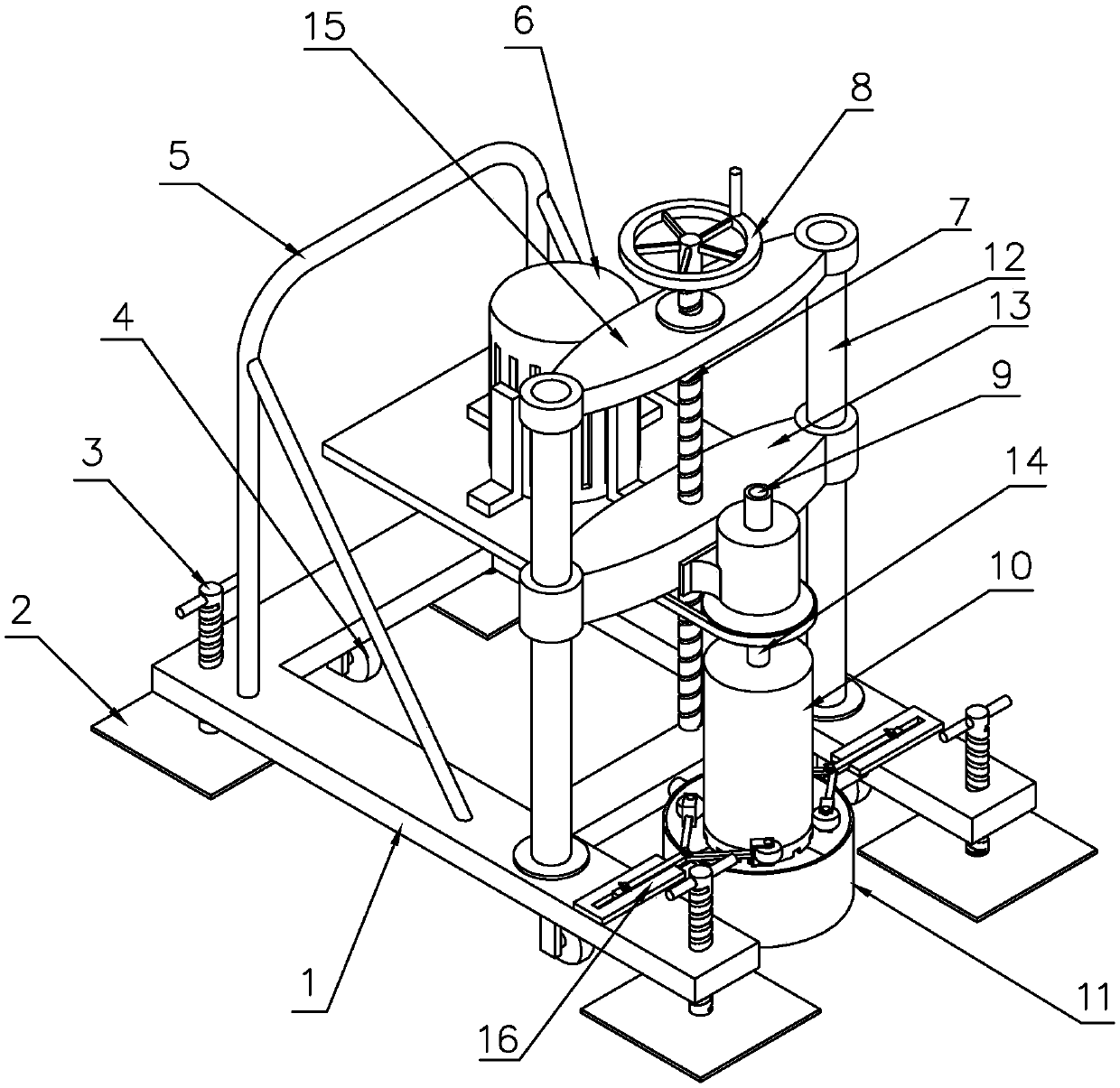 Building concrete core drilling machine