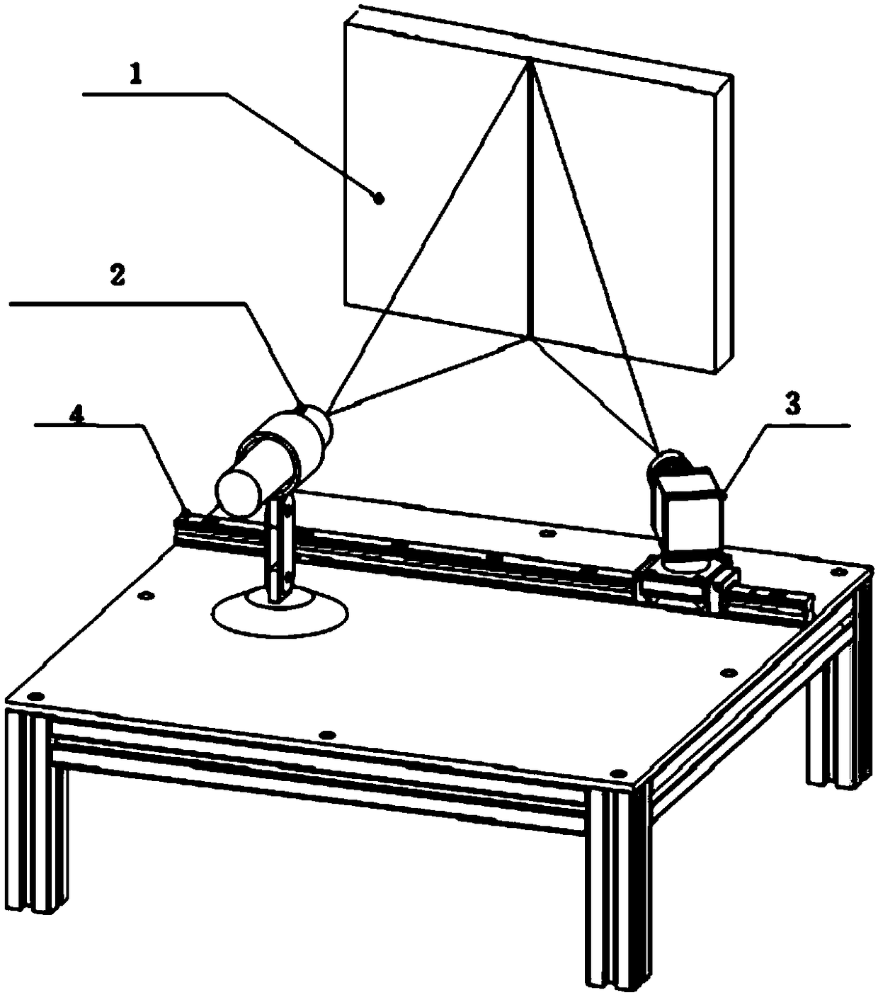 Novel linear structured light visual system and scaling method